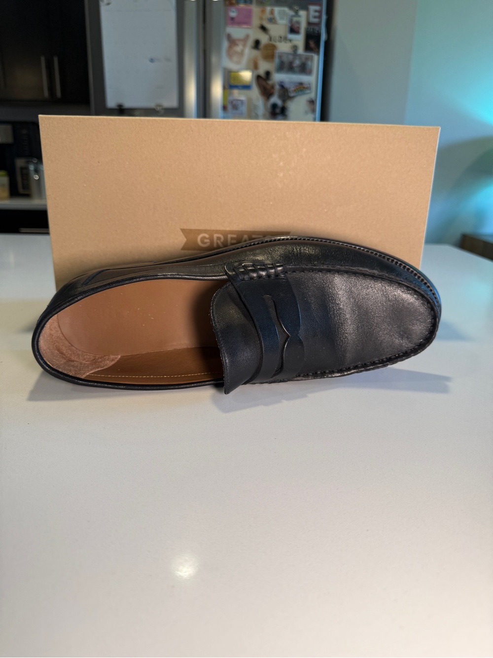GREATS - Black Leather Penny Loafers in Men’s Size 12 - Picture 14 of 15